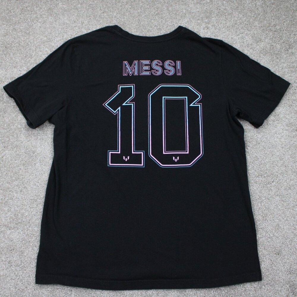 Adidas Messi #10 Jersey Shirt Adult Large Black Regular Fit Inter Miami S/S